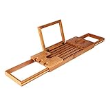 ✔ 【 Disfrute】 ： Tiene este exclusivo soporte para el baño, puede relajarse en la bañera, mirar sus películas favoritas o leer sus libros favoritos, y poner sus bebidas favoritas en el soporte para bebidas, encender unas cuantas velas Disfrute del tiempo de lujo empapado en elbañera.