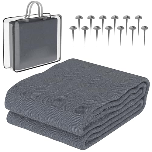 Tapis d'auvent, Grand Tapis de Camping 2x2 M en HDPE Résistant, Respirant et Imperméable, Résistant UV, Tapi d'extérieur avec 13 Piquets Anti-Vent, pour...