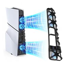 ECHZOVE NEW PS Slim Cooling Fan,New P5 Slim Cooling Station Compatible with Latest Version P5 Slim Digital Edition/ P5 Ultra HD with 3 Cooling Fans and USB 3.0