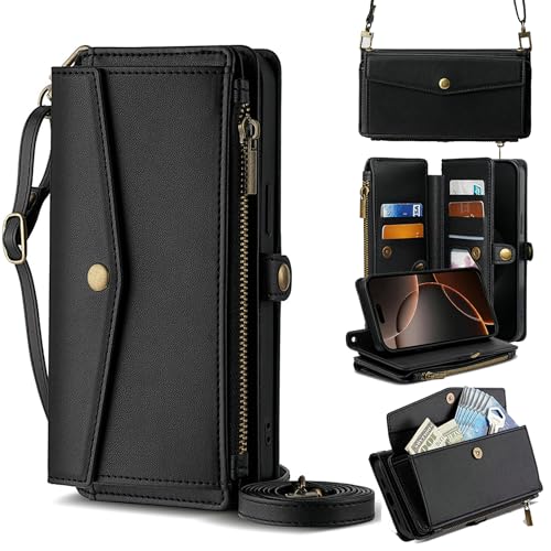 Coque Vivo X200 Pro V2413 portefeuille étui à rabat noir multi-rangements