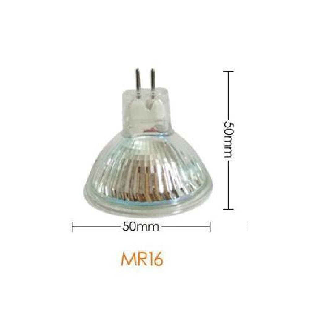 Lanshui Paquete de 10, foco Led Cob 5W 50x52mm MR16 DC12V cubierta de vidrio(Warm white)