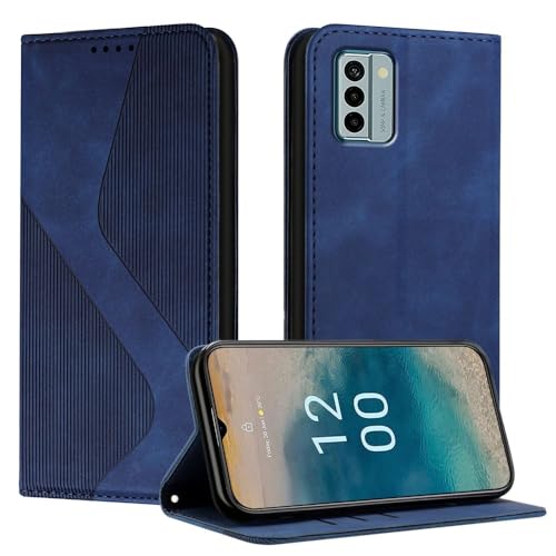 Protégez votre Nokia HMD Pulse avec cet étui portefeuille bleu foncé anti-choc et magnétique
