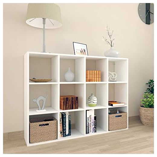 Letmobel Cube Organizer | Book Shelf Organizer with Cube Storage Shelf | DIY Cubical Storage Organizer | Shelf Organizer for Bedroom Living Room Office | Cube Shelf for Home Offices (12 Cube, White)