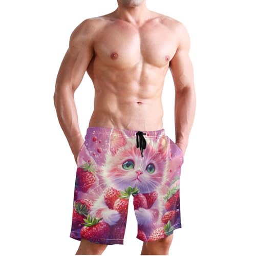 Mens Swim Trunks with Pockets Quick Dry Fashion Animals Beach Shorts with Mesh Lining 4 Way Stretch Bathing Board Swimwear4