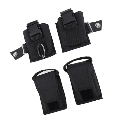 Bolsillo para pesas de buceo ajustable con gancho y bucle para cinturón de lastre de buzo 6