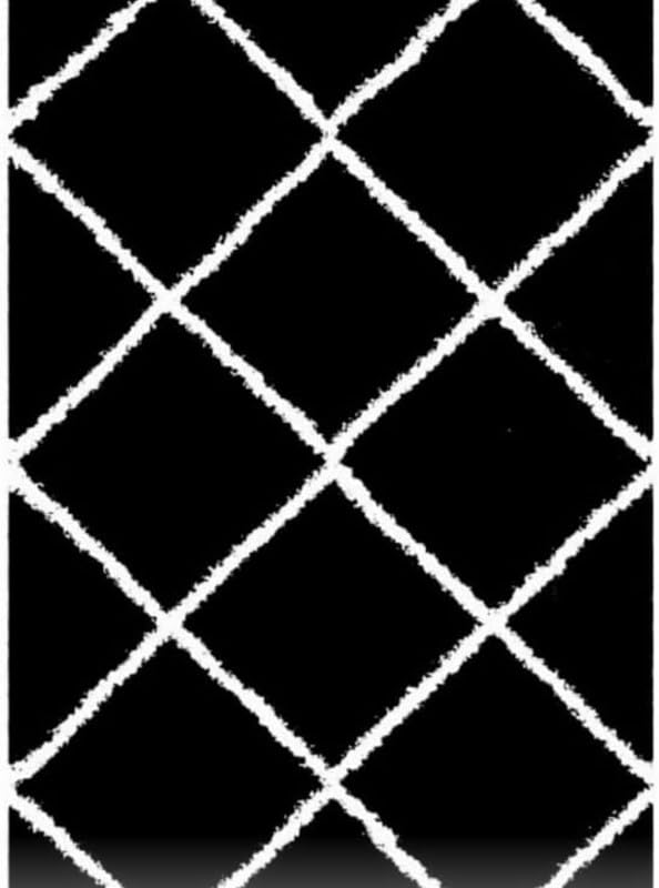 Image of FIASCO Polyester Shaggy Bedside Runner, Soft Indoor Modern Shaggy, Soft Rugs for- Living Room, Dinning Room, Office, Bedroom & Hallway Carpet Rugs Size 9X12 Black Box