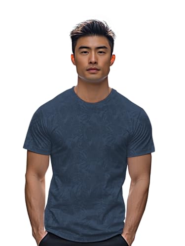 Image of Urbano Fashion Men's Printed Half Sleeve Slim Fit Cotton T-Shirt