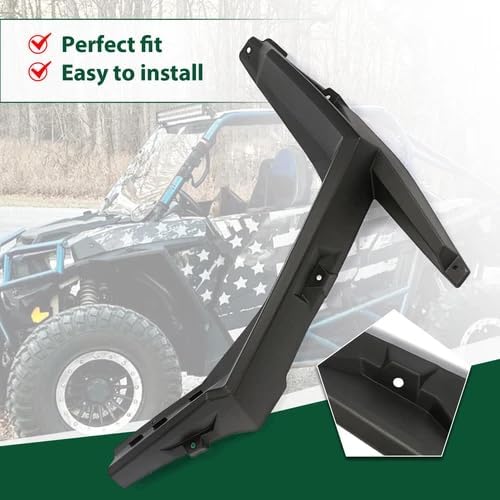 Front Right Splash Mud Guards Flare for 2014-2023 Polaris RZR 900/1000/XP/Turbo/Trail - Black Heavy-Duty Plastic - Replaces OEM #5439761-070 & 2879434-Impact Resistant,Black
