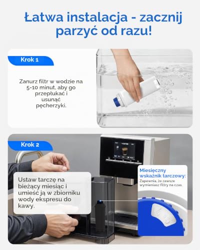 Waterdrop Mg² wkłady filtrujące, zamiennik do De'Longhi® DLSC002, 2 sztuki