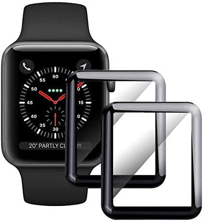 [2 - Pack] Apple Watch Screen Protector 40mm,Tempered Glass Full Coverage Anti-Scratch Waterproof Screen Film for iWatch 40mm Series 4