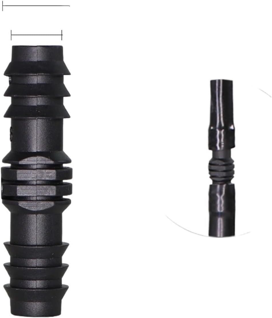 10PCS 16mm Garden Drip Irrigation Connectors for 1/2" PE Tubing(C-10PCS)