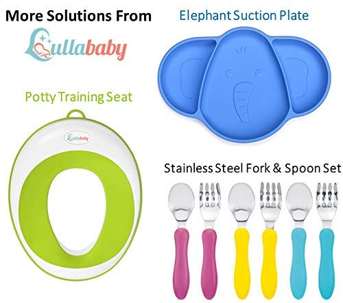 Best Suction Baby Bowls for Toddlers-Toddler Bowls Baby Feeding Set with Baby Utensils | Bonus Baby Spoons and Baby Fork | to Go Baby Bowl with Secure Lids | Suction Plates | BPA Free Suction Bowl