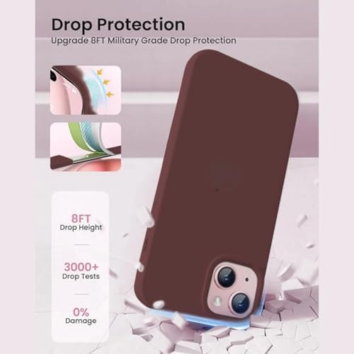 Image of Premium Liquid Silicone Case for iPhone 11 - Slim Full Body Protective Back Cover with Soft Microfiber Lining, Anti-Slip Grip Scratch Resistant Phone Case(Mauve)