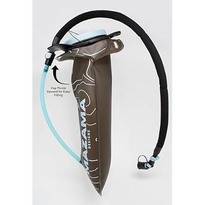 Trailflow-88TZ Hydration Bladder by Mazama Designs. Leakproof, Easy to Clean and Fill Water Reservoir BPA Free, Fits Most Hydration Backpacks. Great for Running Hiking Camping Cycling. (3L)