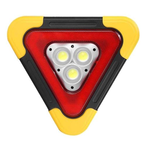 KGTXhxzMA Luz triangular plegable para coche, suministro portátil de vehículo triangular Solar LED