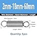 Purzen 304 Stainless Steel Tension Spring 5 Pack Extension Springs with Hooks Small Stretch Springs for Mechanical Repair Industrial Machinery Workshop Tools DIY,2mmx18mmx60mm