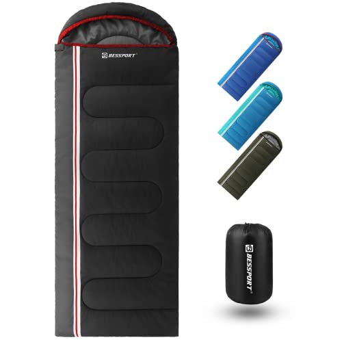 Bessport Sacos de Dormir Superligero Impermeable Sacos de Dormir con Bolsa de Compresión Adecuado para Acampar Hacer Senderismo y Otras Actividades al Aire Libre
