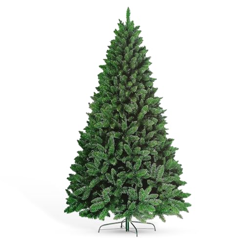 FB FunkyBuys Christmas Tree – PVC Artificial Xmas Trees with Metal Stand - Realistic Spruce Branches – Indoor and Outdoor Christmas Tree - Home Décor Christmas Tree for Holiday Decoration (7FT, Green)