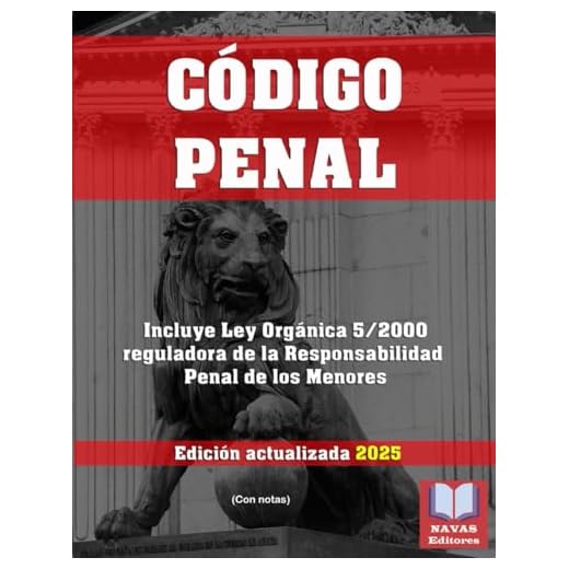 CÓDIGO PENAL (Con notas). Incluye Ley Orgánica 5/2000 reguladora de la Responsabilidad Penal de los Menores. Edición actualizada.: Formato 8,5”x11”