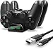 AMANKA PS4 Controller Base di Ricarica,Doppi USB Controller Caricatore Docking Station Stand con LED per Playstation 4 PS4 / PS4 Slim/Pro/Wireless Controller