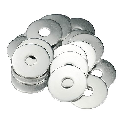 Unifizz 20pcs M8 Washers, M8 x 30mm Penny Washers, A2 304 Stainless Steel Washers, Flat Repair Washer, Large Metal Washers, Plain Round Chrome Washers for Screws & Bolts(M8*30 * 2)