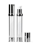 2 STÜCKE 30 ML 1 UNZE Leere Nachfüllbare Klare Upscale Kunststoff Vakuum Airless Pump Lotion Flasche mit Kappe und Druck Pumpenkopf Tragbare Reise Cremetopf Kosmetische Gesichtsschönheit Container