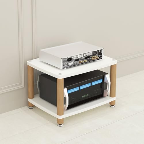 Support d'amplificateur blanc pour vos soirées vinyles au salon