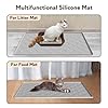 Garoopion Cat Litter Box Mat, Large 40" X 28" Litter Trapping Mat for Cats, Waterproof Silicone Pad for Floor, Gray #5