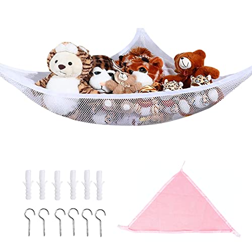 YUSHOTL Hamacas organizador de juguetes red de almacenamiento para peluches juguetes Cover