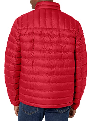 Tommy Hilfiger Men's Lightweight Water Resistant Packable Down Puffer Jacket (Standard and Big & Tall), Crimson, X-Large3