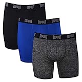 TAPOUT Mens Performance Boxer Briefs - 3-Pack Stretch Training Underwear Breathable Athletic Fit No Fly