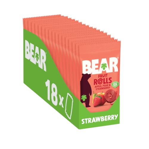 BEAR Fruit Rolls Strawberry (Pack of 18)