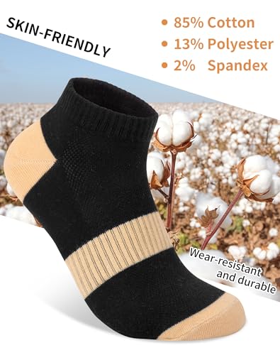 Image of 6 Pairs Ankle Socks for Women - Lightweight Low Cut No Show Casual Cotton Socks Breathable