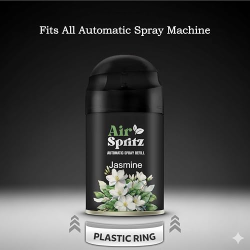 Image of Air Spritz 225ml Freshmatic Automatic Air Freshener Refill (GREEN APPLE | LAVENDER | SANDALWOOD | JASMINE - Pack of 4) | Automatic Room Freshener, Bathroom Freshener and Room Spray