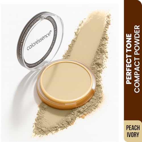 Image of Coloressence Perfect Tone Compact Powder | Instant Glow & Matte Finish | Long-Lasting Sweat Control | Makeup Powder 10g |Peach Beige