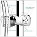 SagaSave 1 Pcs Adjustable Shower Head Holder with O Shape Rubber for Slide Bar Clamp Bathroom Replacement, 360 Degree Rotation Sprayer Holder, Easy to Install (25mm Dia)