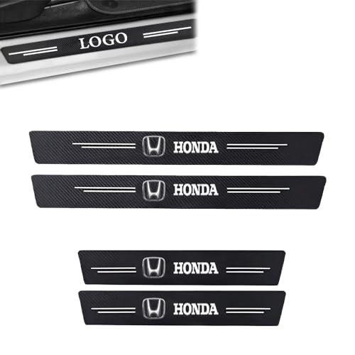 Kidoca Carbon Fibre 4PCS Car Door Carbon Fiber Sill Edge Anti-Scratch Guard Protector Accessories Compatible for Honda Amaze,Jazz,WR-V,CR-V,BR-V,City,Civic,Brio,Accord,Mobilio,Elevate