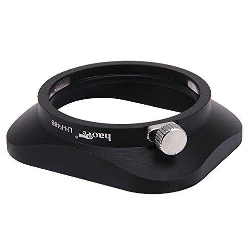 Haoge Lh-F48B Square Metal Lens Hood Shade For Olympus M.zuiko Digital 17Mm F1.8 17 1.8 Lens Replace Olympus Lh-48B Black #TOP3