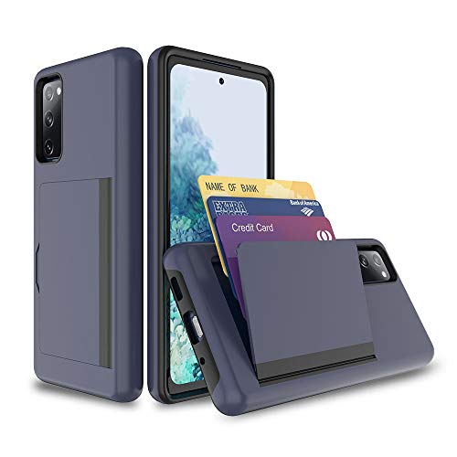 FDTCYDS Galaxy s20 FE Case with Card Holder,Silicone Hybrid Protective Wallet Cover Case for Samsung Galaxy s20 FE - Grey