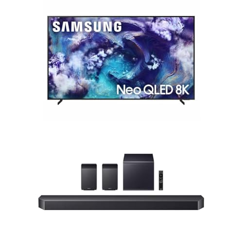 Image of Samsung 85-Inch Class Neo QLED QN900F 8K Mini LED Smart TV (2025 Model) + Samsung Q990F 11.1.4ch Q Series Subwoofer + Rear Speaker, Wireless Dolby Atmos, Q-Symphony, Game Mode Pro (HW-Q990F, 2025)