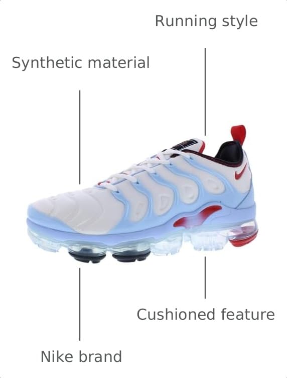 Image of Air VaporMax Plus Chicago Mens Running Shoes (White /Black /Psychic Blue /University Red)