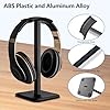 Hea Headphone Stand, Headset Stand Detachable Headphone Holder with TPU Non-Slip Silicone, Universal Desk Accessories for Headphones, Headset Holder for Gaming Table,Wireless Headset Showcase (Black) #2
