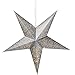 Produktbild LED Weihnachtsstern beleuchtet 60cm - Papierstern mit Beleuchtung für Weihnachten, batteriebetrieben, silber