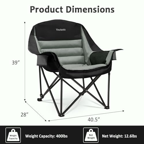 Youtanic YX04-006-GRAY-B Oversized Camping Chair thumb #1