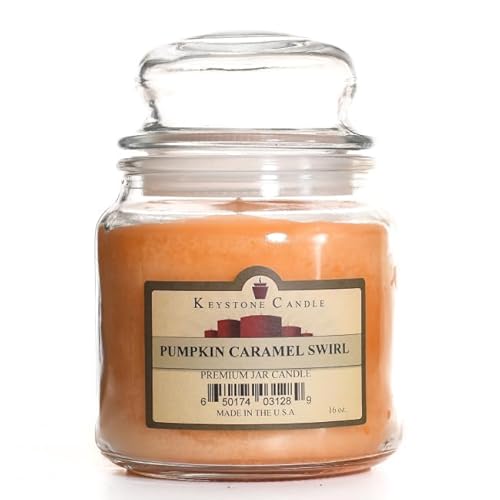 Pumpkin Caramel Swirl Scented Jar Candles 16 oz