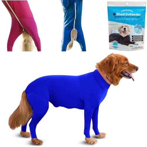 Image of Shed Defender Original Dog Onesie for Shedding Control - Seen on Shark Tank, Lightweight Breathable Dog Suit, Bodysuit for Dogs, Recovery Suit, Anxiety Relief, Full Coverage, Easy On /Off, Dog Jumpsuit