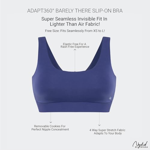 Image of NYKD By Nykaa Padded Non-Wired Transparent Back Bra with Free Transparent Shoulder Straps - NYB373