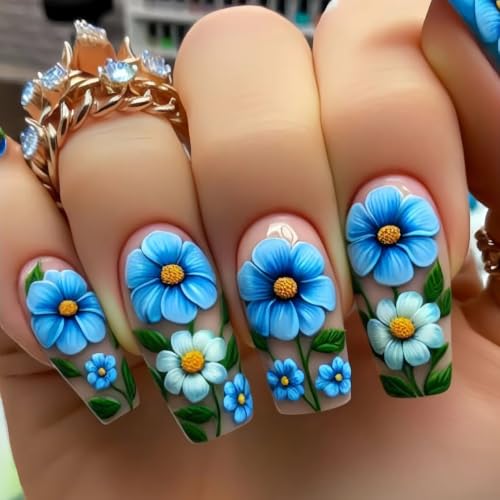 24Pcs/Set Press on Nails Fake Nail Free Size Adhesive (Y625)