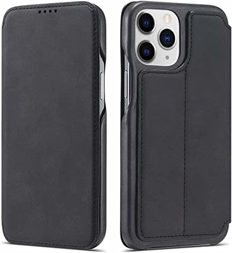 Funda tipo libro para Apple iPhone 14 Pro de cuero negro premium Stend Function
