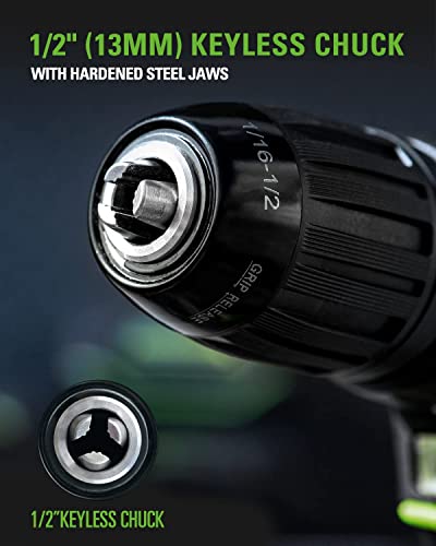 Greenworks 24V Brushless Cordless Variable Speed Drill Kit, Batteries And Charger Included, With 90-Piece Impact Rated Driving Bit Set #TOP2
